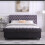 MN Furniture Houston Flat Velvet Double Bed Available in Grey Color 1