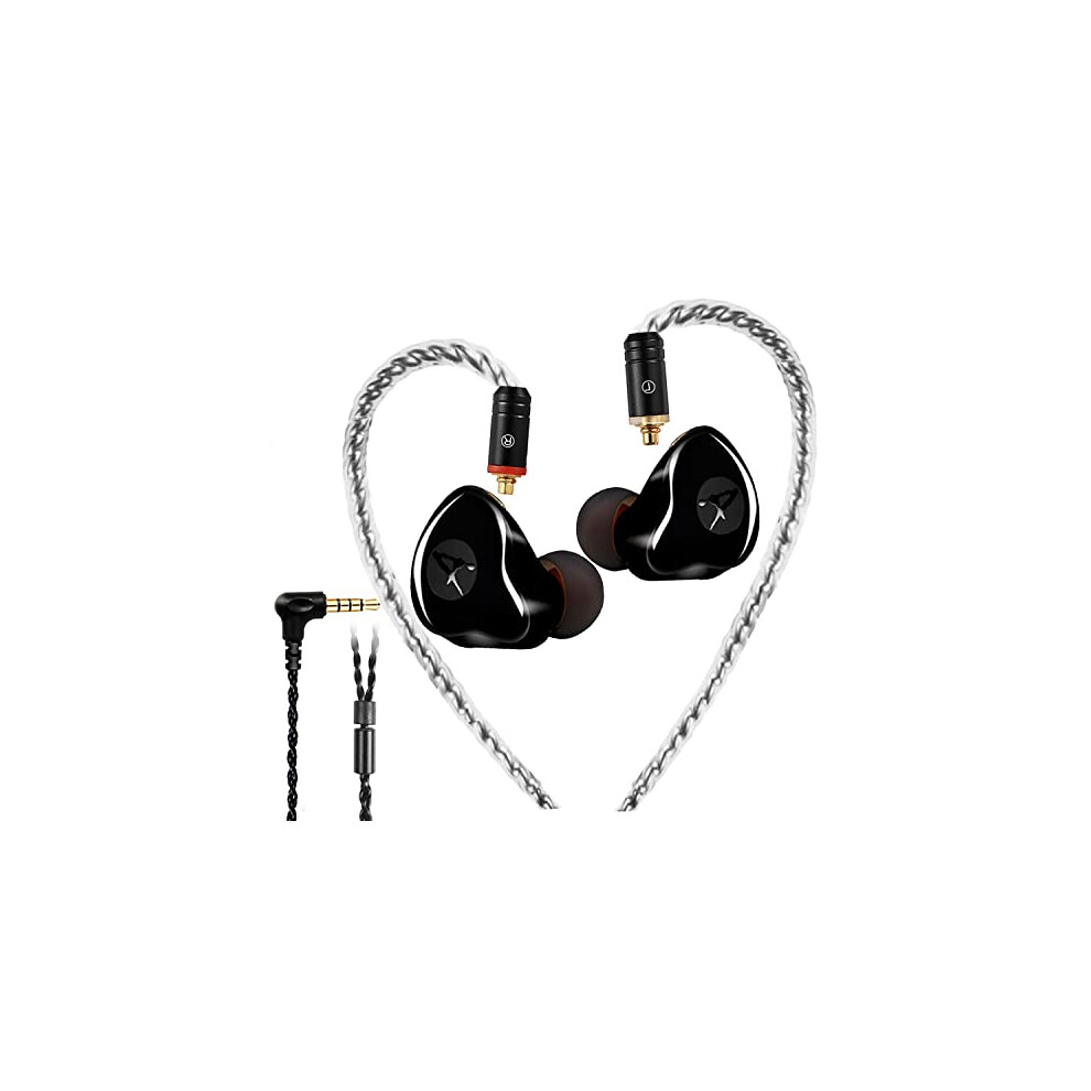 In Ear Monitors,Wired Earbuds Earphone Dual Drivers Headphone with MMCX Detachable Cables,Noise-Isolating in-ear