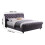 MN Furniture Houston Flat Velvet Double Bed Available in Grey Color 2