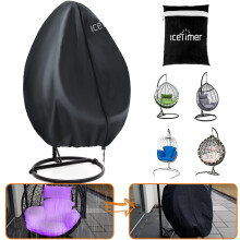 Upgraded Egg Chair Covers Waterproof,Patio Hanging Standing Egg Chair Cover Windproof Heavy Duty Large,Cover for Egg