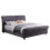 MN Furniture Houston Flat Velvet Double Bed Available in Grey Color 3