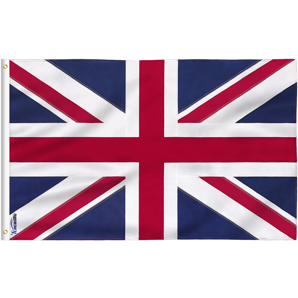 Union Jack Flag 8ft x 5ft 150x240cm Large United Kingdom Flag for Flagpole UK Flag with Eyelets Double Stitched Flags