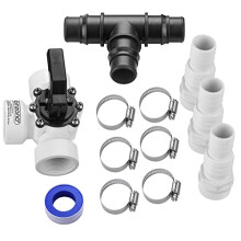 MONZANA Solar Pool Heating Regulation Kit | Complete 12-Piece Bypass Set for Water Flow Control & Heater Valve