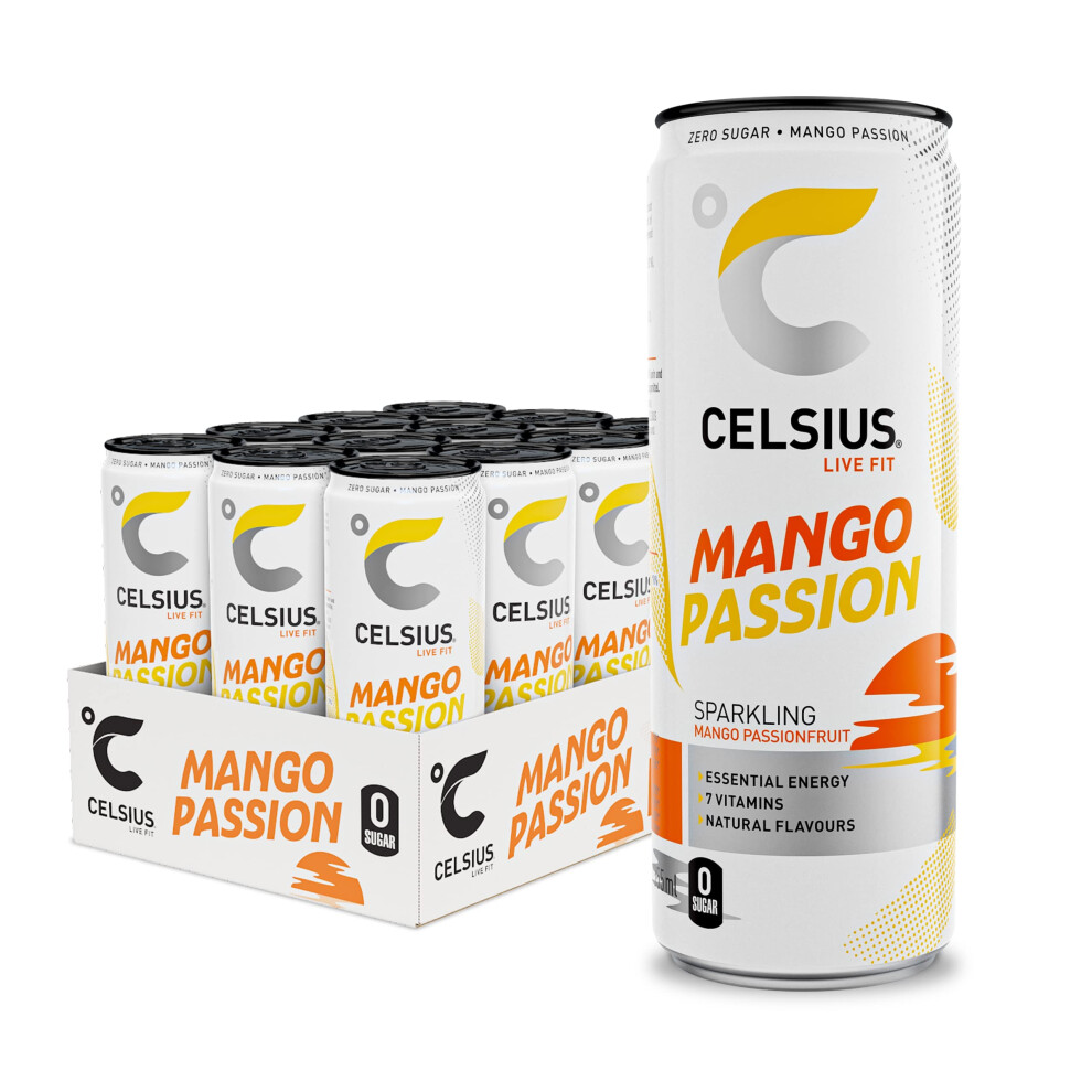 Mango Passion Sugar Free Energy Drink - Energy Drink with 7 Vitamins & 1 Mineral and No Artificial Flavours or Colours 
