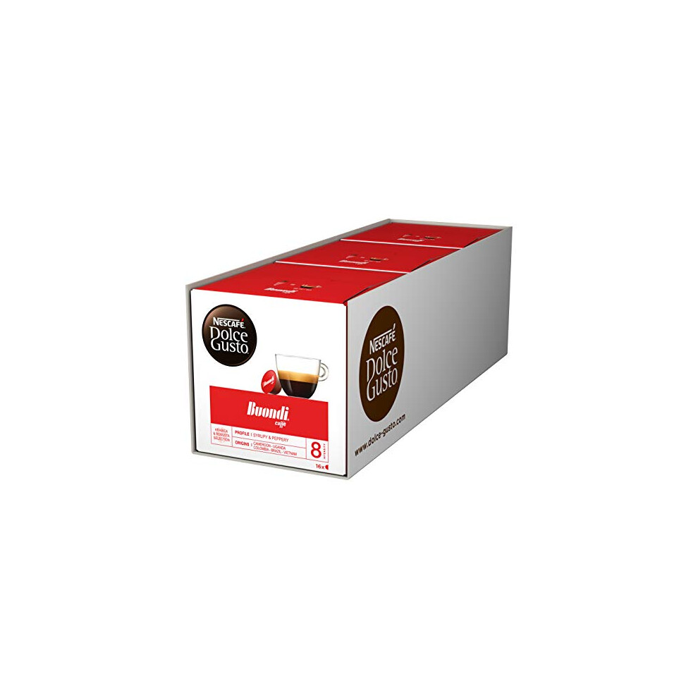 NescafÃ© Dolce Gusto Espresso Buondi, Pack of 3, 3 x 16 Capsules