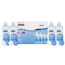Multi Purpose Contact Lens Solution 4 x 240ml - Soft Contact Lenses for Comfortable Wear - Gentle on Sensitive Eyes -