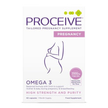 Proceive Pregnancy Omega 3 - High Strength & Pure Fish Oil Tablets - 60 Capsules/1 Month Supply