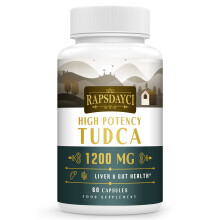 Ultra Strength TUDCA (1200mg Per Serving), 60 Capsules - Tauroursodeoxycholic Acid, Liver Support Supplement, Enhances