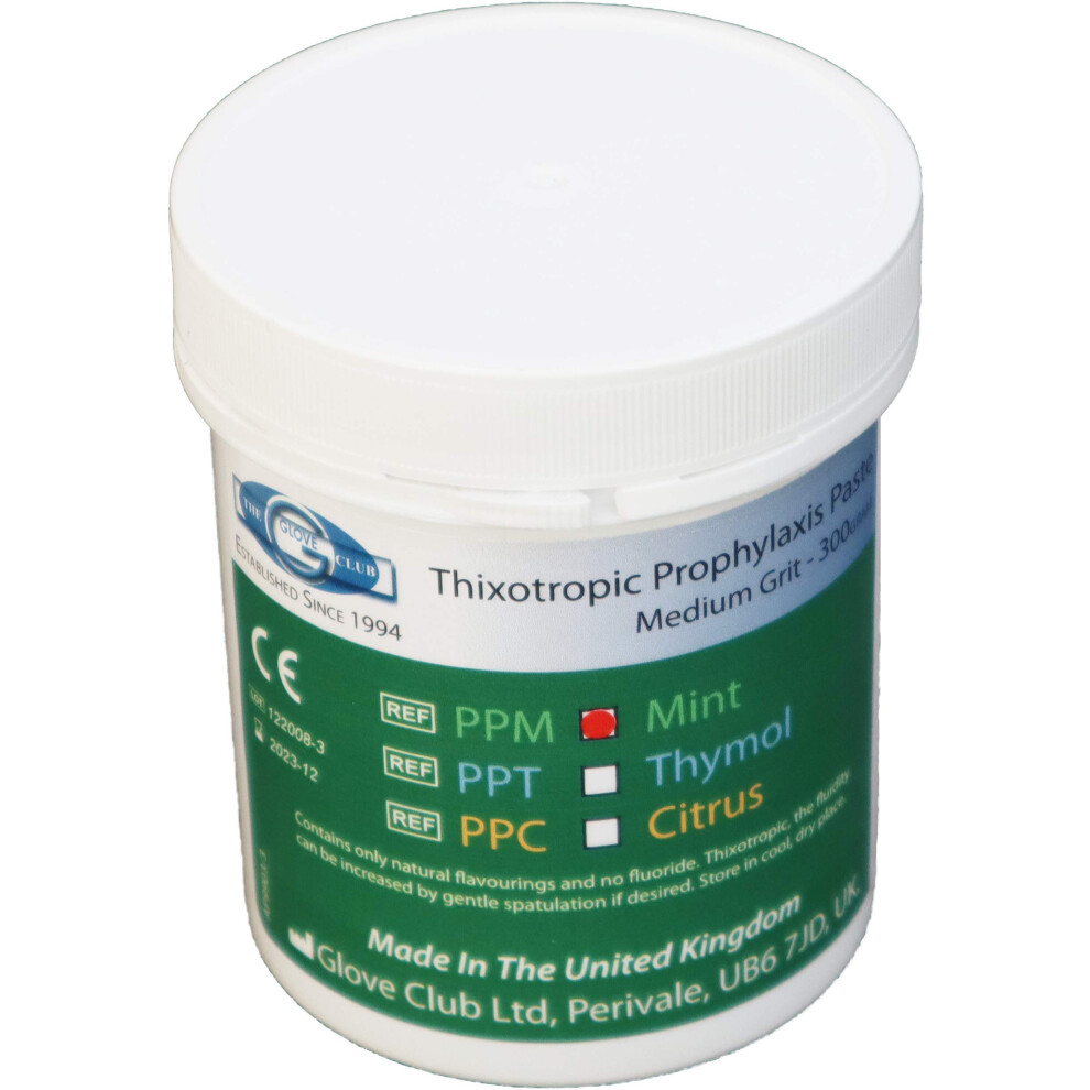 Glove-Club-Ltd Pink Prophy Paste Thixotropic Mint 300Gram Medium Grit Teeth Polishing Cleaning Stain Removal