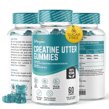 Creatine Gummies - 5000mg Creatine Monohydrate Gummies - 1000mg BCAAs, Pre Workout Gummies - Gym Supplements for Men -