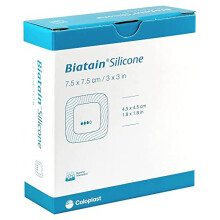 Biatain Silicone Foam Adhesive Dressing 7.5x7.5 cm - Pack of 10 (COLOPLAST KK-2LF2-TTQY)