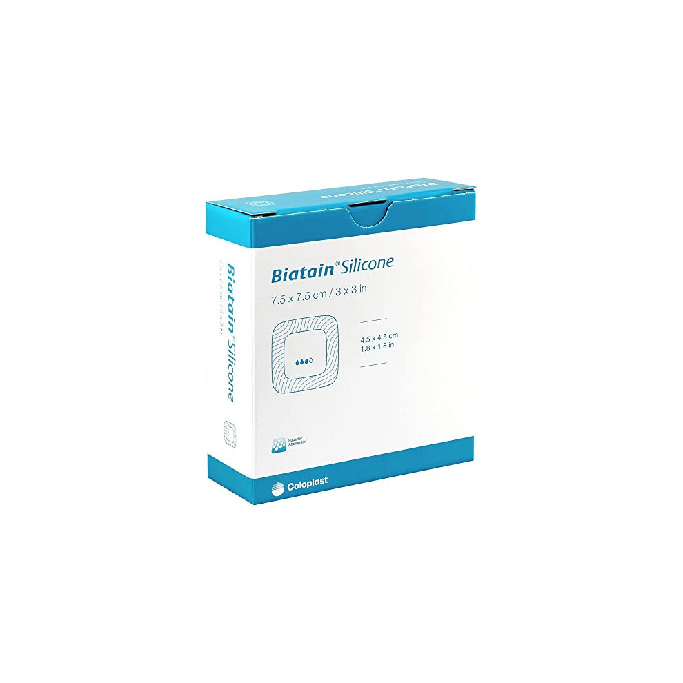 Biatain Silicone Foam Adhesive Dressing 7.5X7.5 Cm - Pack Of 10 (Coloplast Kk-2Lf2-Ttqy)