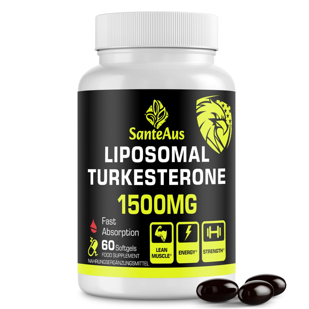 Liposomal Turkesterone Capsules 1500mg Supplement, Max Strength Ajuga Turkestanica Extract, Standardized to 20%