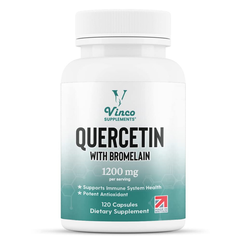 Vinco Supplements Vinco Quercetin Bromelain High Strength Supplement - Quercetin 1000Mg & 200Mg Bromelain Per Serving Â Bromelain And
