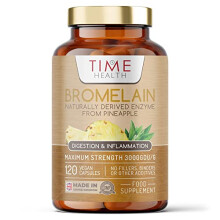 Bromelain Capsules - High Strength 3000 GDU - Highly Dosed 500mg per Capsule - Naturally Derived from Pineapple - UK