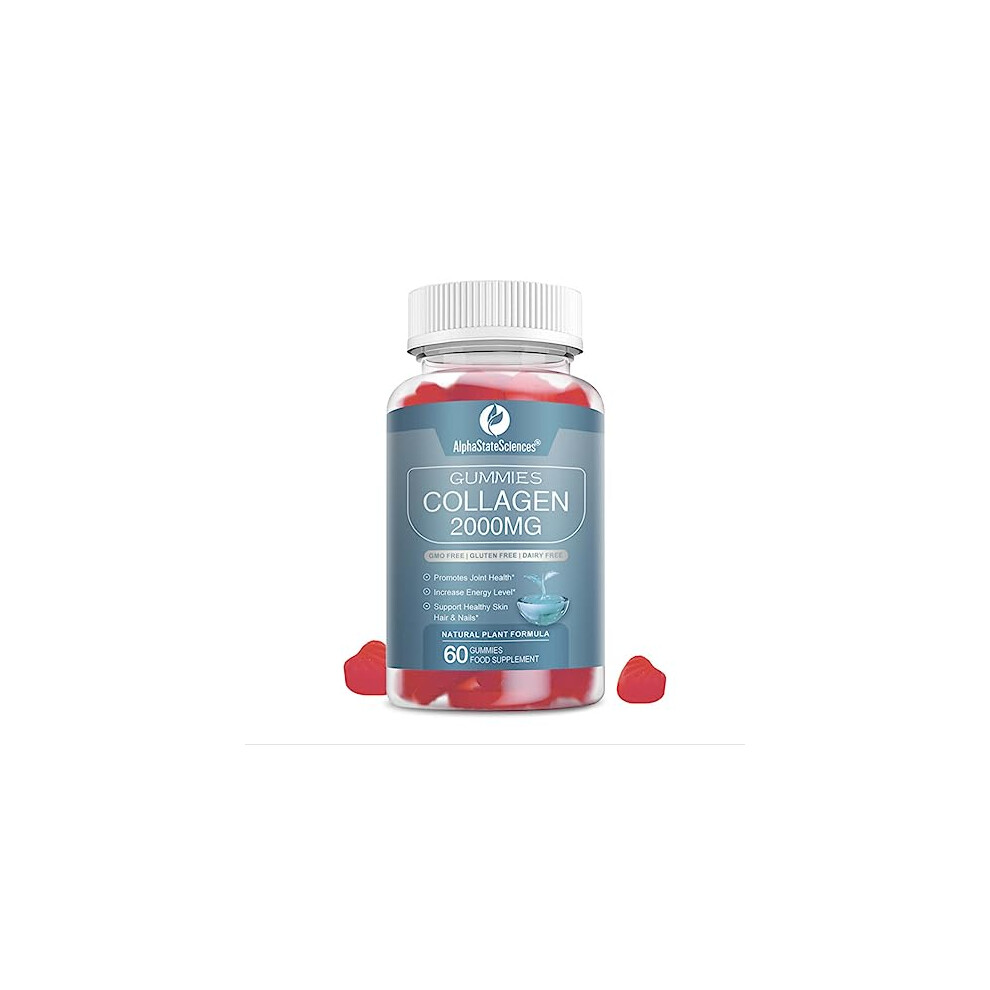 Photos - Vitamins & Minerals **New**Advanced Collagen Gummies 2000mg - Promote Skin Elasticity, Hair Growth, and Joint Health - Delicious Berry