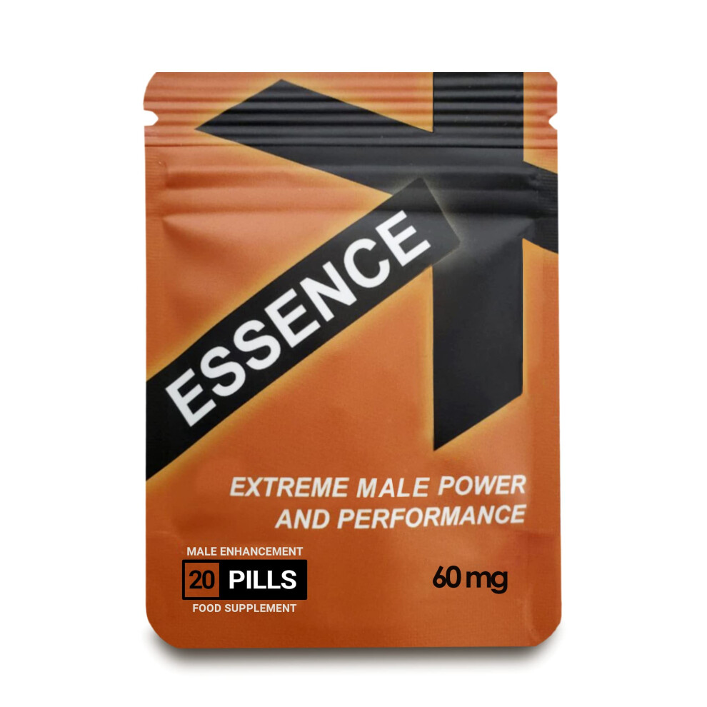 Essencex 20Pc 60Mg Ginseng Herbal Supplement Pills For Men. Energy Stamina & Endurance Tablets Natural & Safe Complex