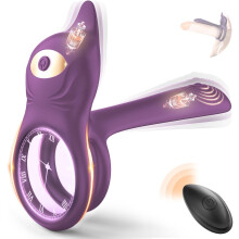 Cock Ring Sexy Toys Vibrator, 3 in 1 Cock Sleeve Gay Sex Toys Penis Ring with 10 Vibration Modes, Sex Toys for him