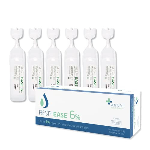 Value Pack Resp-Ease 6% Sterile Hypertonic Saline Solution for Inhalation via Nebuliser - Helps Clear Airways and