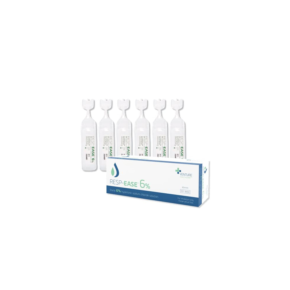 Value Pack Resp-Ease 6% Sterile Hypertonic Saline Solution For Inhalation Via Nebuliser - Helps Clear Airways And