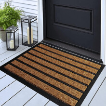 Door Mat - Dirt Trapping Outdoor Mats - Non-slip Doormat Outside - Low Profile Front Door Mat Outside - Rubber Mat -Door