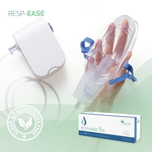 Value Pack Resp-Ease 6% Sterile Hypertonic Saline Solution for Inhalation via Nebuliser - Helps Clear Airways and 2
