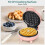 Mini Waffle Maker, 550W Waffle Iron, Ready Indicator Light, Non Stick Coating, Cool Touch Handle, Compact Size, Pink 3