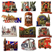 12 London souvenirs metal fridge magnets British Union Jack England magnet