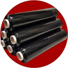 Multi Use Strong 6 Black Pallet Wraps | Tear Resistant | Water & Moisture Proof Pallet Stretch Shrink Wrap| High-Quality