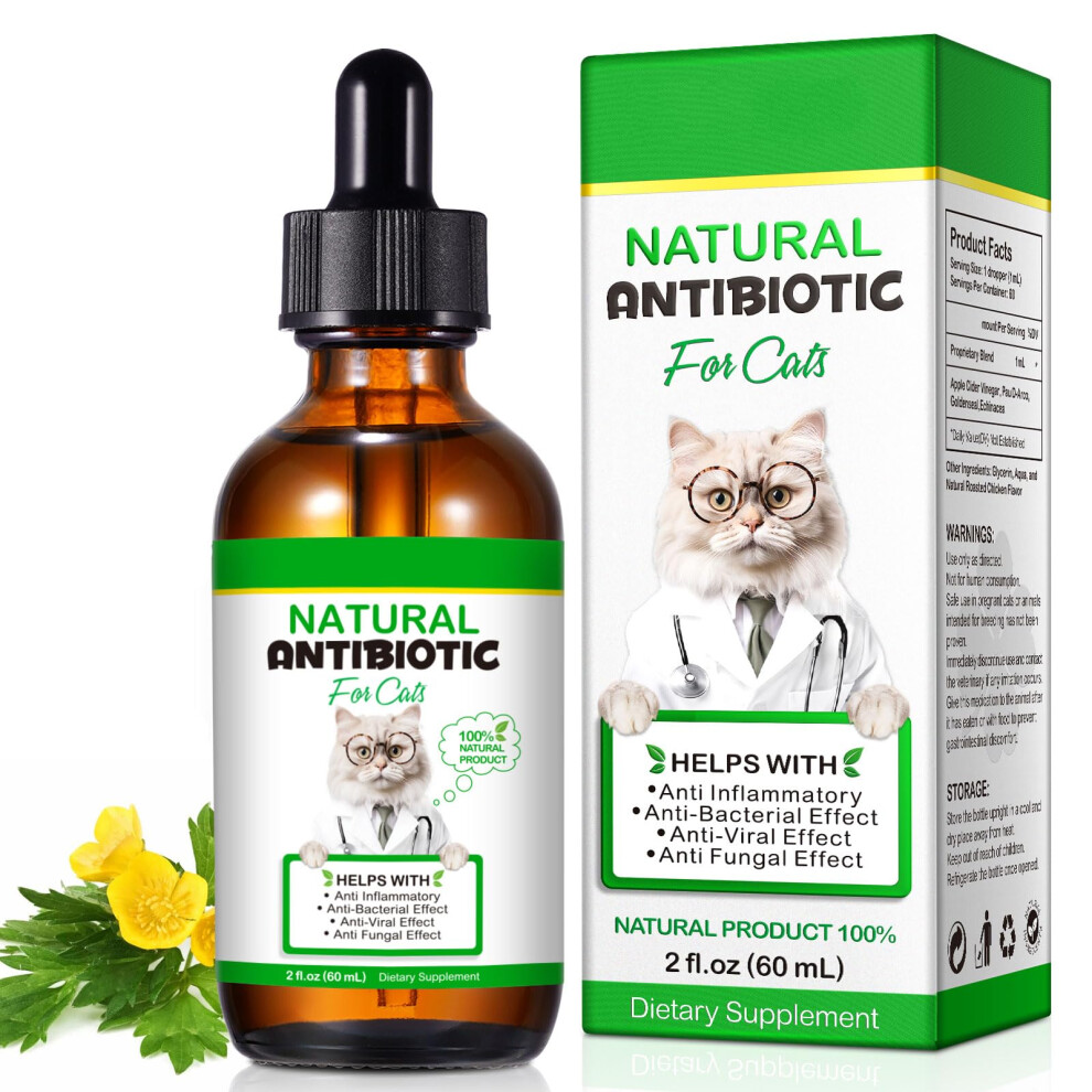 Cat Antibiotics for Infections 60ml Antibiotics for Cats Cat Antibiotics Vitamins for Cats Cat Supplements Antibiotic