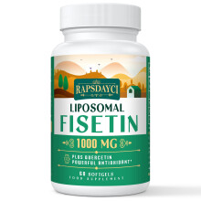 Liposomal Fisetin with Quercetin - High-Potency 1000mg Combo Antioxidant Supplement for Optimal Health - 60 Softgels Per