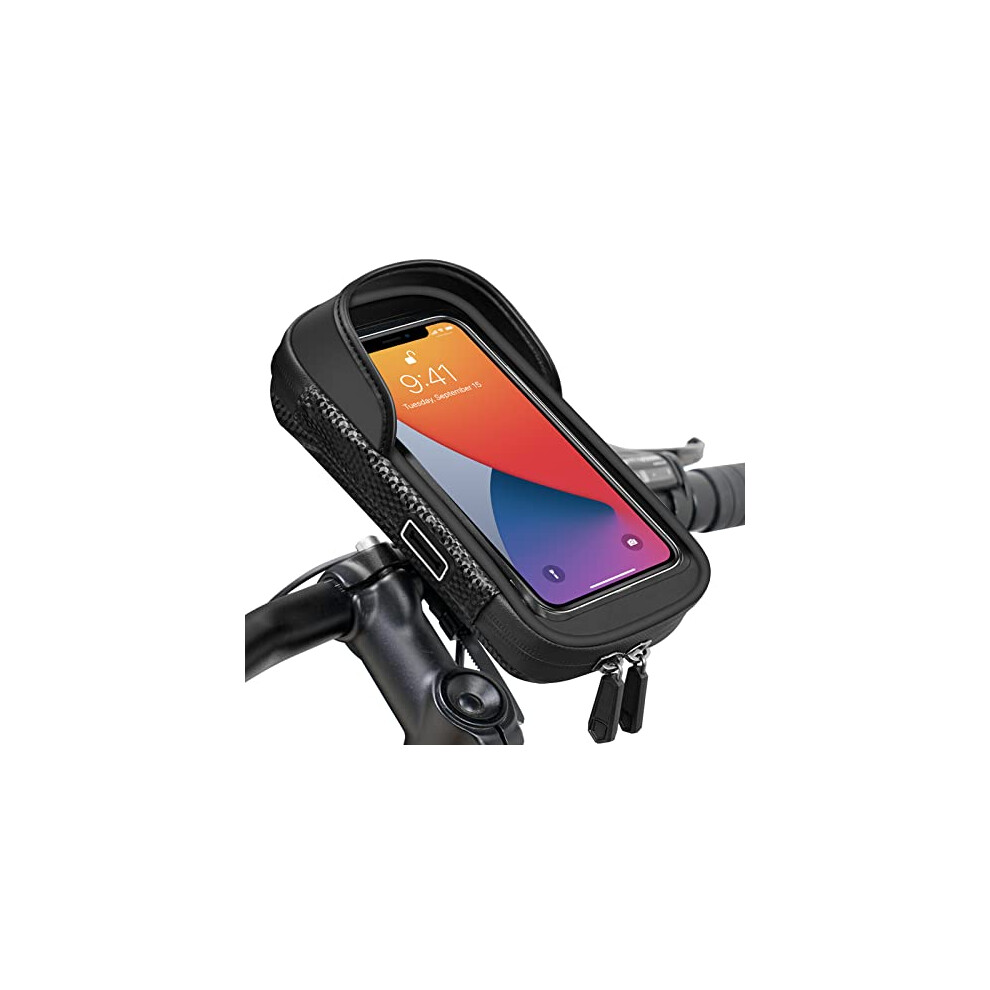 Bike Phone Holder Waterproof - Phone Holder for Bike 360 Rotation, Cycling Handlebar Bag, Motorbike Mount for iPhone