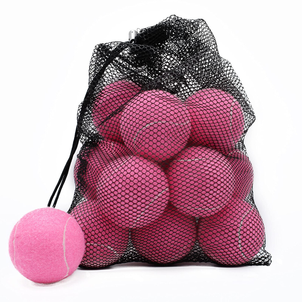 Magicorange Palline Da Tennis, Confezione Da 12 Palline Da Tennis Per Allenamento Avanzato, Con Borsa A Rete Per Un Facile Trasporto, Ottime Per Allenamento Per Principianti (Rosa)-image