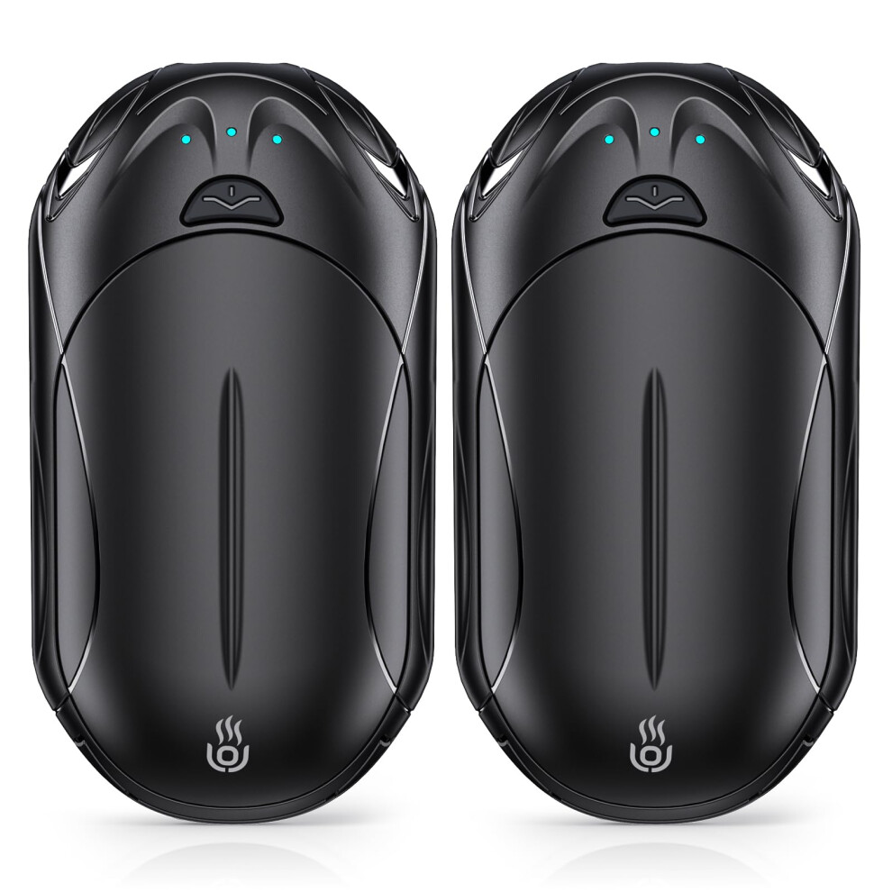 Outjut 2-Pack Hand Warmer Rechargeable 6000Mah Portable Pocket Warmer 3 Heating Modes Usb Electric Split Rechargeable