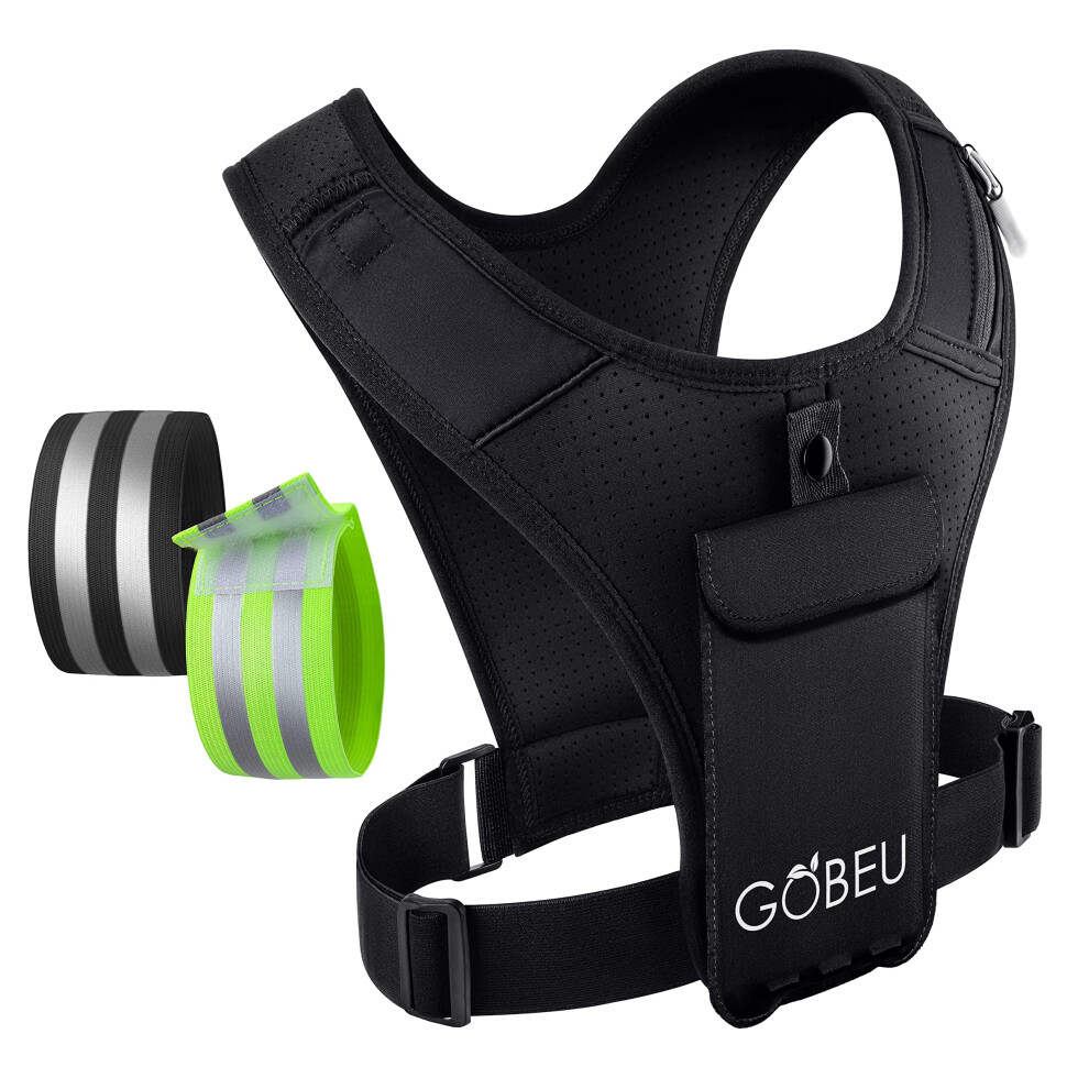 Running Vest Phone Holder for Men & Women | Lightweight Phone Holder for Running with Water Bottle Pouch & Accessories