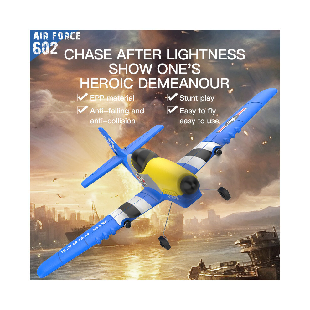 Xylfly (2 Batteries) 2.4G 3Ch 370Mm Wingspan Rc Aircraft Epp Foam Remote Control Fighter Rtf Glider Plane Toys