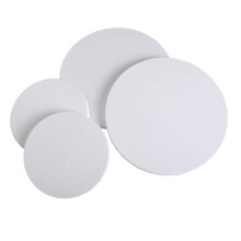 Ivon Round Canvas, 4pcs Professional Stretched Circle Canvas Board for Painting, Acrylic Pouring - 12inch & 8inch,white