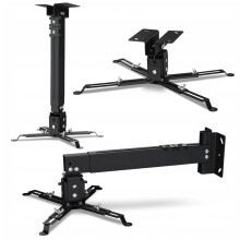 Ceiling Mount Projector Mount up to 20 kg, Adjustable Length 25 Degree Angle Adjustment, Made of Steel, Wall and Ceiling