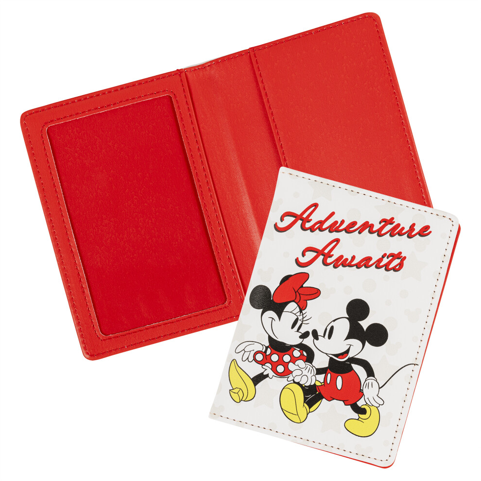 Disney Mickey And Minnie Mouse Adventure Awaits Passport Holder White