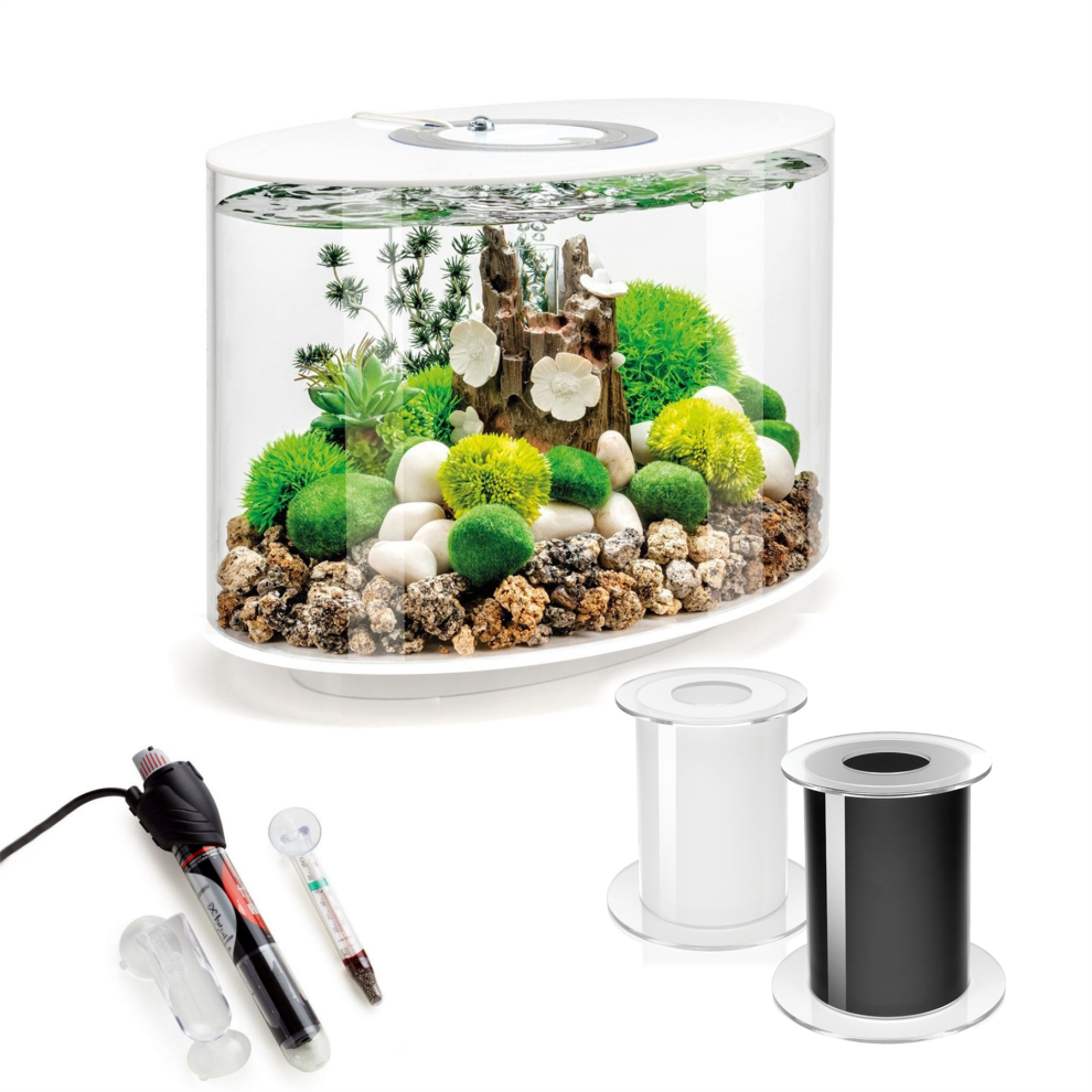 biOrb Loop 15L White Aquarium With MCR Led Lighting and Heater Pack and 105 Stand