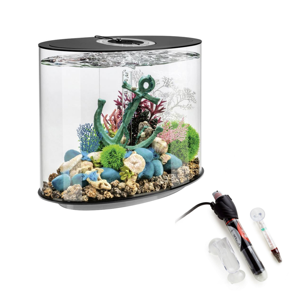 biOrb Loop 30L Black Aquarium With MCR Led Lighting and Heater Pack