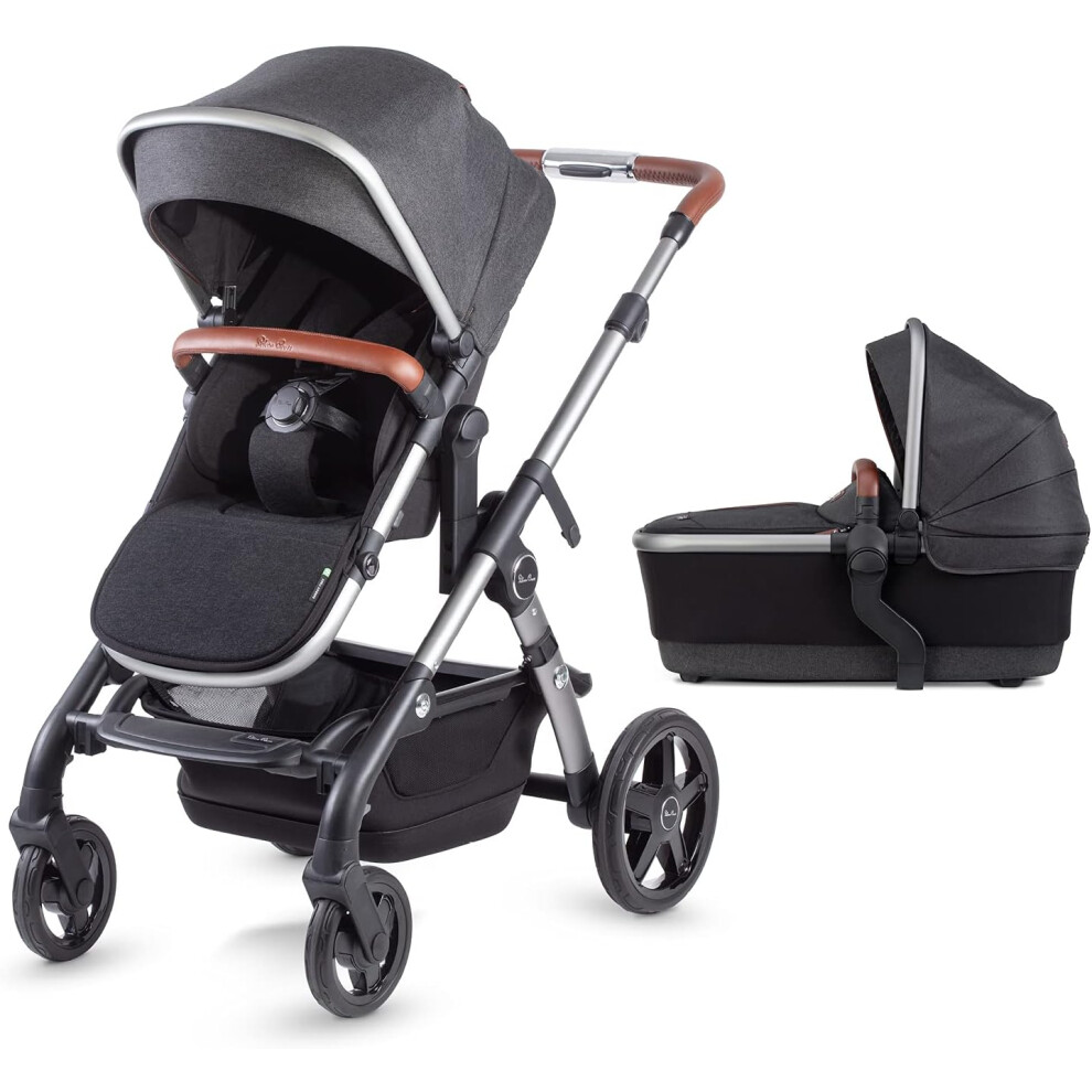 NEW Silver Cross Wave 2 in 1 Pushchair and Carrycot in Charcoal Grey