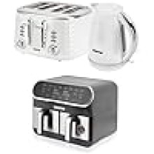GEEPAS 8L AirFryer, 4Slice Toaster & 1.7L Jug Kettle 2200W Kitchen Set