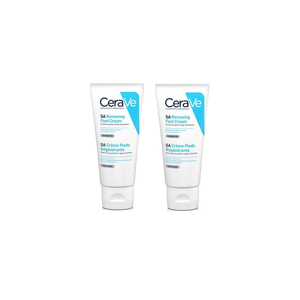 CeraVe SA Renewing Foot Cream 88ml x 2