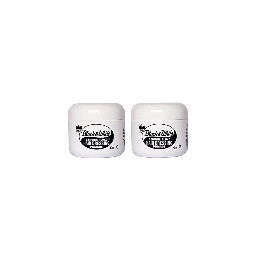 Black & White Genuine Pluko Hair Dressing Pomade 50ml x2