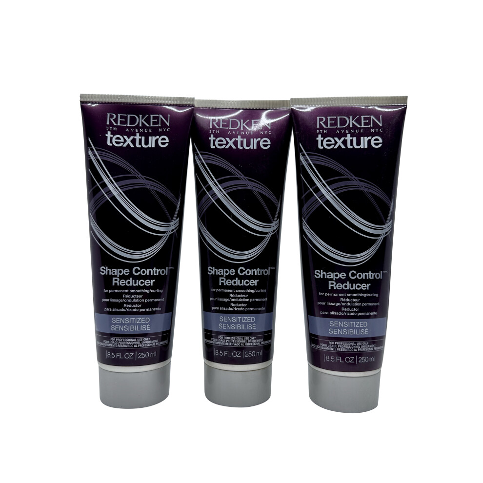 Redken Texture Shape Control Reducer Sensitized Hair 8.5 OZ Set of 3