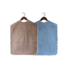 2pcs Adult Bibs For Eating, Waterproof Clothing Protector With Terry Cloth -aya