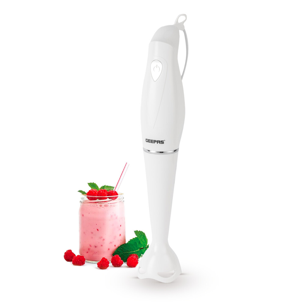 GEEPAS 500W Electric Jug Blender and 180W White Hand Blender Combo Set