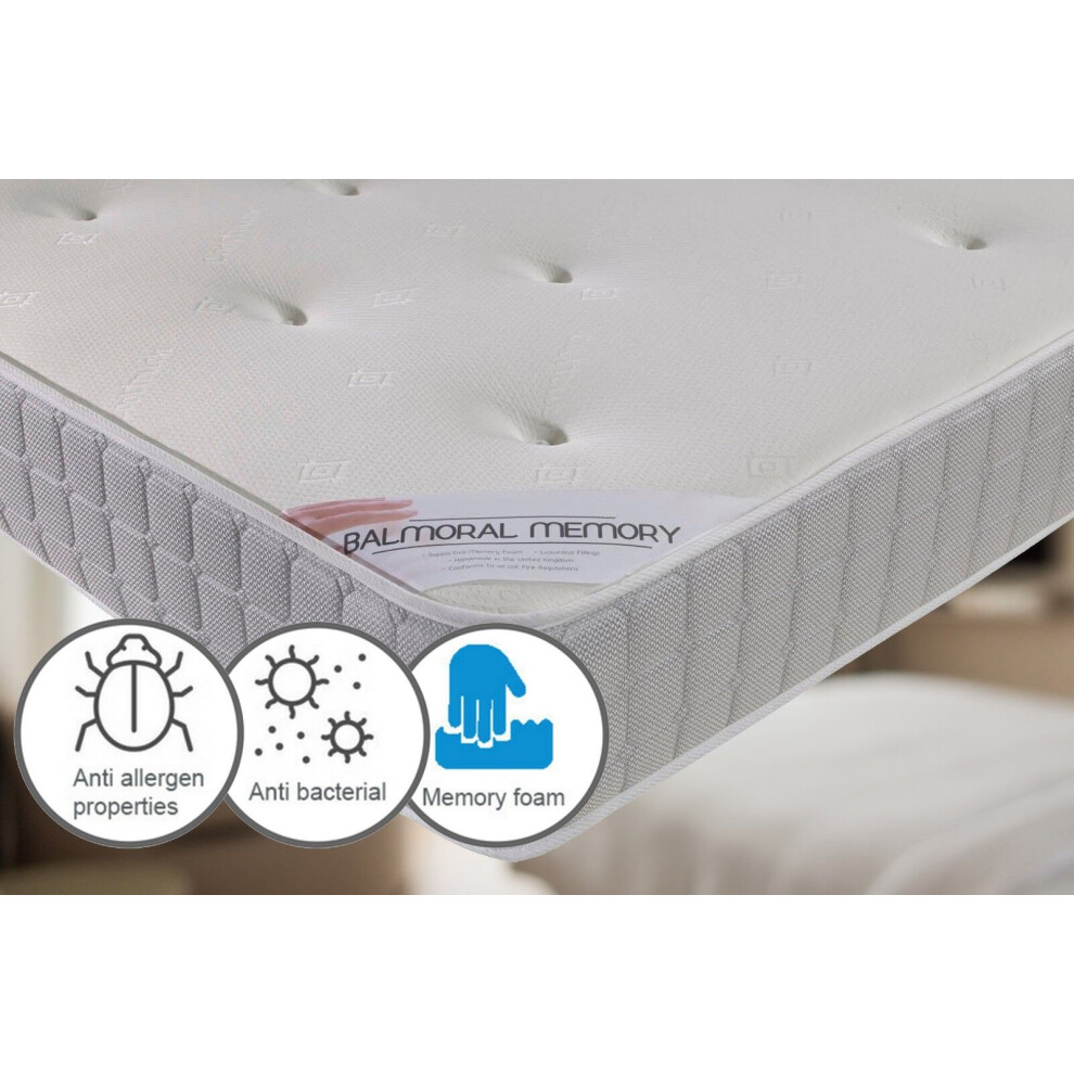 (3FT Single	) Luxury Orthopaedic Memory Foam Sprung Mattress