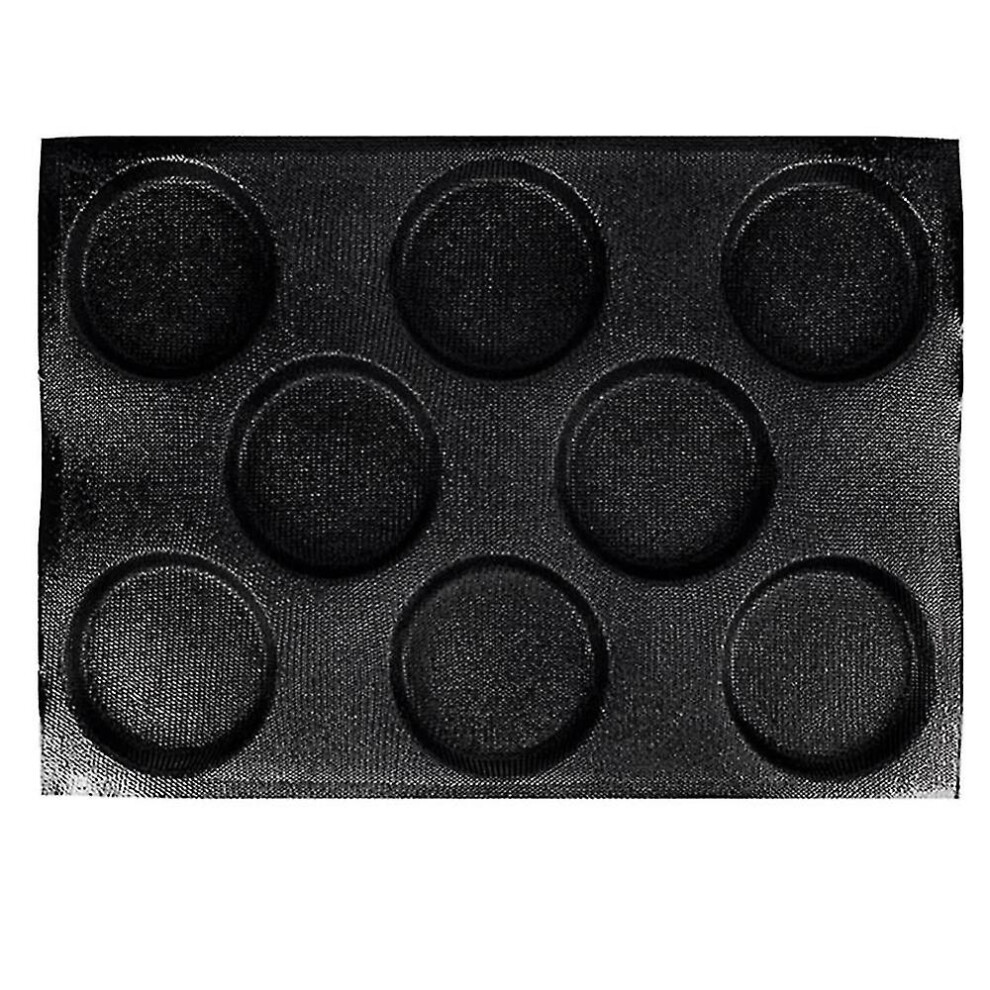 8 Holes Hamburger Bun Pans For Baking Mesh Silicone Bread Pans For Baking Non Stick Perforated Baki